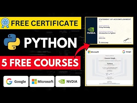 5 FREE Python Courses with Certificates | Learn Python for FREE in 2025 🔥
