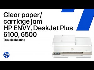 Clear paper/carriage jam and tray issues | HP ENVY & HP DeskJet Plus 6100/6500 printers | HP Support