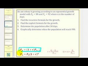 Exponential Growth: Recursive and Explicit Equations Part 2