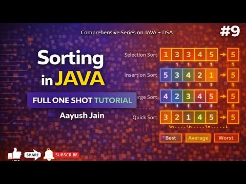 Java DSA Series #9 | Sorting in Java (One Shot)