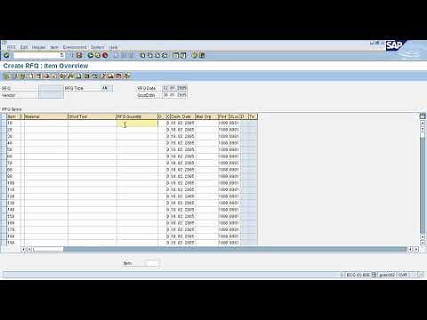 SAP MM - Request for Quotation (RFQ)