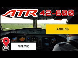 ATR 42-600 landing [COCKPIT VIEW]