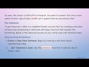 How to Get Tomorrow's Date in DD/MM Format Using JavaScript