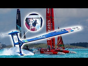 MASSIVE CAPSIZE | 5 SAILORS OVERBOARD at Bermuda SailGP