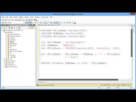 How to Backup SQL Server Database using SQL Script