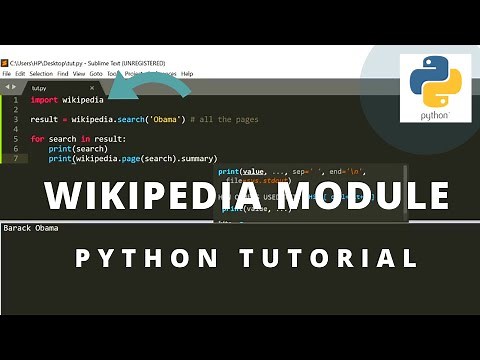 Python Wikipedia Module tutorial