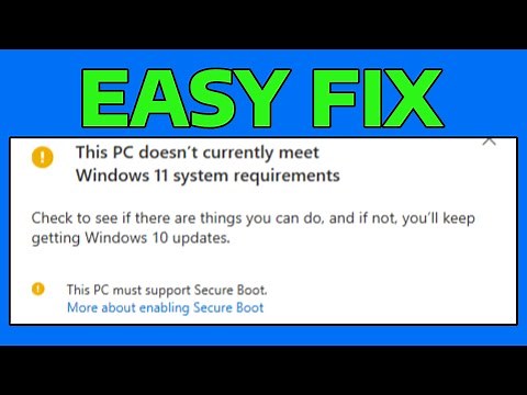 How To Fix This PC Must Support Secure Boot (Enable Secure Boot for Windows 11)