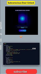 Crazy Subconscious Unlock UI Using HTML CSS JavaScript 🚪 #shorts #programming #viral