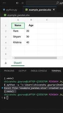 how to create excel file in python ( python for beginners ) #python #excel