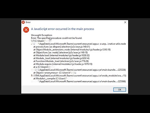 Fix Microsoft Teams Error A JavaScript Error Occurred In The Main Process