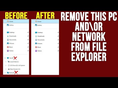How to Hide This PC and\\or Network in the File Explorer Navigation Pane