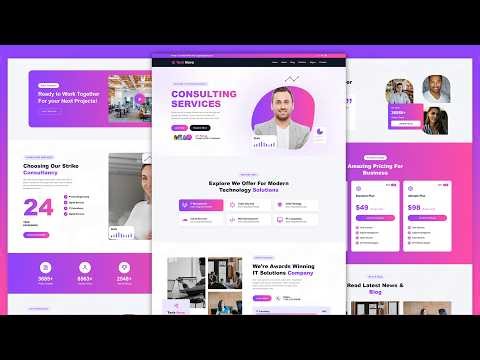How to Create IT Solution & Business Responsive HTML Template | Responsive Website Template