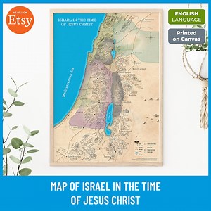 Map of Israel in the Time of Jesus: New Testament Canvas Print - Etsy