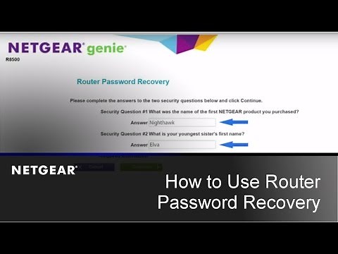 How to use the Router Password Recovery feature | NETGEAR