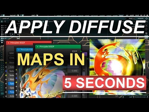 Blender 2.8 : Principled BSDF - Apply Diffuse Maps (In 5 Seconds!!!)