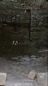Ruins of Great Basilica in Butrint National Park, Buthrotum, Albania. Triconch Palace at Butrint Life and death of an ancient Roman house Historical medieval Venetian Tower surrounded. High quality