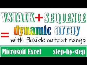 Auto-fill array in Excel | VSTACK | SEQUENCE