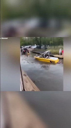 Watch What Happens When a Boat Launch Goes Hilariously Wrong