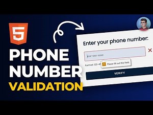 HTML Tips and Tricks (Part 3): Add Phone Number Validation in HTML #Shorts