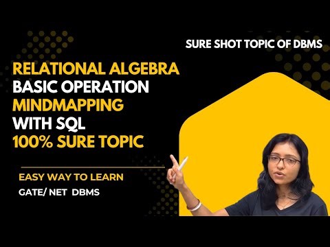 Sure Shot Topic-Relational Algebra Basic Operation with SQL|DBMS|GATE CSE|UGC NET Computer Science