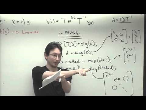 ME564 Lecture 8: 2x2 systems of ODEs (with eigenvalues and eigenvectors), phase portraits
