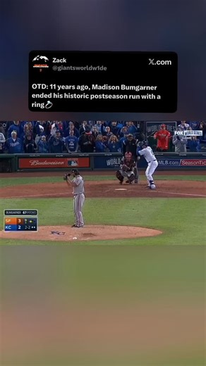 Giants Worldwide🌎 | On this day 11 years ago, Madison Bumgarner brought the Giants their 3rd ring in 5 years 🌁 Make sure you follow @giantsworldwide for all... | Instagram