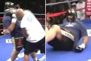 Watch Tyson floor Corey Sanders in last exhibition bout in 2006 to pay off debts