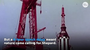 First American in space, Alan Shepard, used astronaut diaper before liftoff in 1961