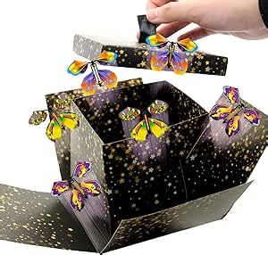 Flying Butterfly Surprise Box Exploding Gifts Box with Butterflies Butterfly Explosion Box Surprise Cake Explosion Box, DIY Butterfly Pop Up Box for Birthday,Graduation Gifts