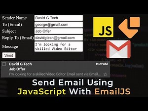 Send Email Using JavaScript With EmailJS | JavaScript Send Email