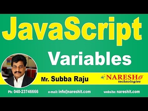 JavaScript Variables | JavaScript Tutorial | Mr. Subba Raju