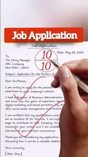 Job Application Letter Format | Professional Job Application Examples