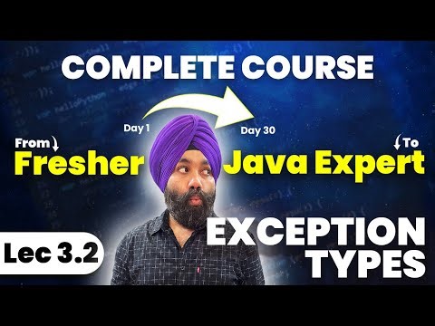 3.2 Exception Types in Java (Checked & Unchecked Exceptions)