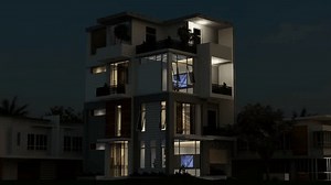 Luxury Building Animation Lighting Stock Footage Video (100% Royalty-free) 3458535675 | Shutterstock