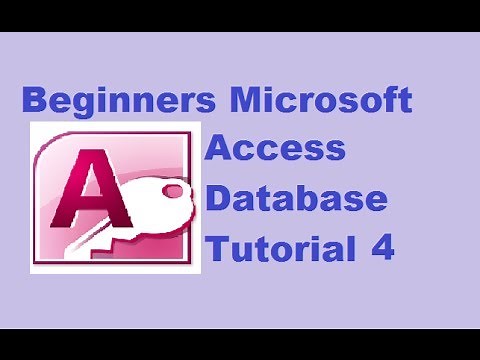 Beginners MS Access Database Tutorial 4 - Creating Queries