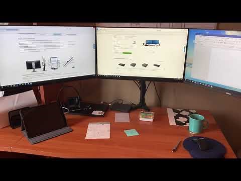 How to set up multiple Dell 24” Display Monitors using Dell Business Dock - WD15 with 180W adapter