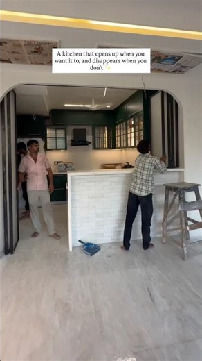 Kitchen sliding door design #interiormaster #glasspartition #interior444 #homedecor