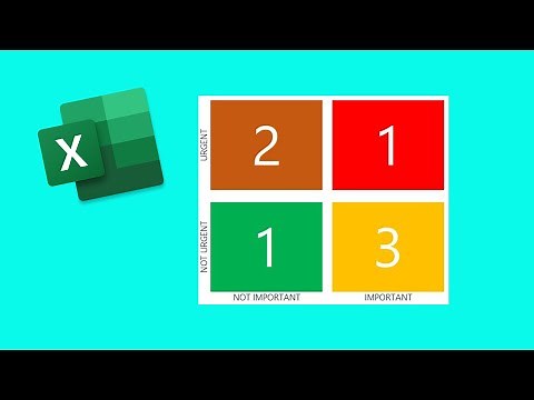 EISENHOWER (PRIORITY) MATRIX IN MS EXCEL | HOW TO PRIORITIZE YOUR TASK LIST IN 7 MINUTES