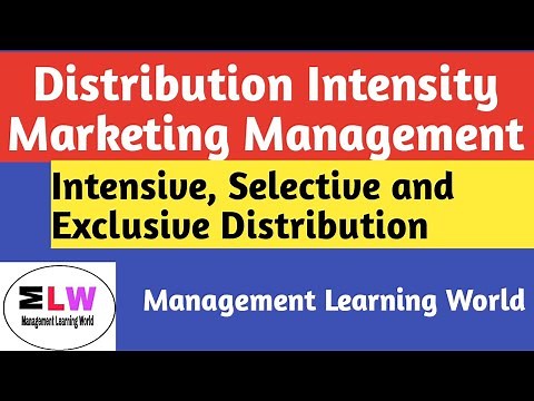 Distribution Strategy || Intensive distribution Selective distribution Exclusive distribution