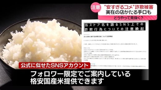 ネットで注文したら…“安すぎるコメ”詐欺被害相次ぐ　実在の店かたる手口も　どうやって見抜く？（日テレNEWS NNN）