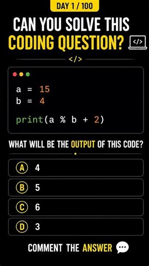 🔥 DAY 1 / 100 – Coding Challenge #Python #Programming #Coding #Developer #100DaysOfCode