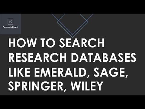How to Search Research Databases? Findings Journal Articles