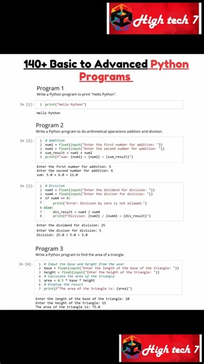 140+ Basic To Advance python program #pythonprogramming #basictoadvance #bairi #shortsfeed #viral