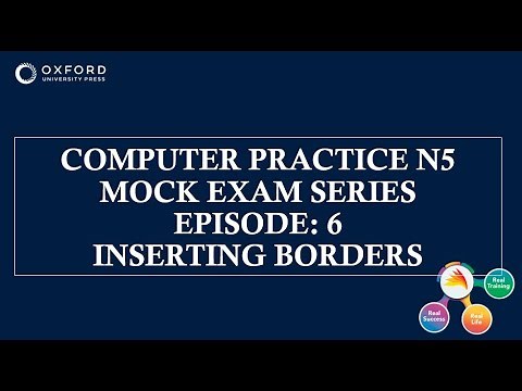 Episode 6 COMPUTER PRACTICE N5: Spreadsheet Borders