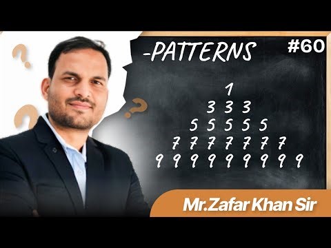 60. Odd Number Pyramid Pattern In Python Explained by Zafar Sir
