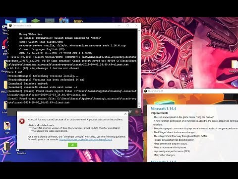 Minecraft 1.14.4 crashes while loading world with shaders