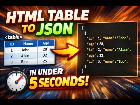 How to Export HTML Tables to JSON (Fast & Clean) | GauchoGrid