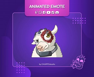 ALIEN SHEEP *eyebrow* Animated Emote!! for All Platforms :D (twitch, Kick, Tiktok, Facebook, Youtube) - Etsy