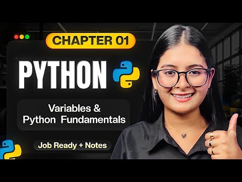 Chapter 01 - Python Variables & Fundamentals | Python Full Course 2026 | Saumya Singh