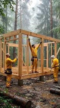 Jungle Ke Beech Luxury Wooden House Ban Gaya 😱🌲#transformation #timelapse